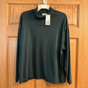 Vtg Fashion Bug Women’s Long Sleeve Forest Green Turtleneck 22W 24W NWT